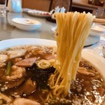 杏苑 - 湯麺(五目汁そば)フルーツ杏仁付き@1,300円