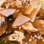 杏苑 - 湯麺(五目汁そば)フルーツ杏仁付き@1,300円