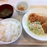 Sapporoshikensetsukyokugesuidouchoushashokudou - 日替わり定食（ヒレカツ）