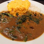 カレーハウスCoCo壱番屋 - スクランブルエッグ、ほうれん草、納豆