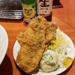 麺屋 六感堂 - アジフライ定食（ミニ冷製鯵のなめろうかけラーメン付き）