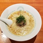 麺屋 六感堂 - アジフライ定食（ミニ冷製鯵のなめろうかけラーメン付き）