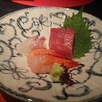 むぎとろ・日本料理 黒やなぎ - お刺身（鮪、甘エビ、鯛）