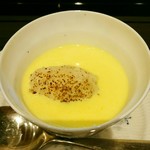 蓬左茶寮 - ＝コーンスープと帆立貝のクネル＝