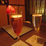 個室和食 紅炉庵 - 苺のスパークリング（'12.12月より）