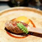 エクアトゥール - すっぽんのつくね、 卵黄を添えて