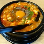 こ家韓国家庭料理 - 「スン豆腐チゲ」。かなり本格派の味わいです