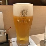 焼鳥 おみ乃 - ヱビス生ビール