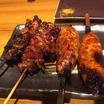 焼鳥 酉たけ - 追加1 はつもと さえずり（胸腺） つくねです　　