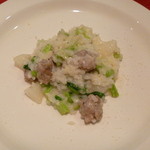 Il Giglio - 千葉産白王豚サルシッチャとカブのリゾット パルミジャーノとローズマリーの香り