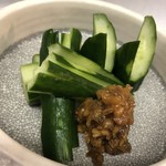 心水 - きゅうりのもろ味噌添え