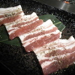 黒毛和牛焼肉酒楽庵 ひよし - ５０００円のコース　豚バラ