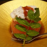 島津寿し - ●●予算相談おまかせ10,800円　①付出②造り③鍋風④小鉢⑤煮物⑥焼物⑦酢物⑧天ぷら⑨にぎり⑩椀物⑪デザート） 2019年06月