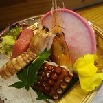 島津寿し - ●●予算相談おまかせ10,800円　①付出②造り③鍋風④小鉢⑤煮物⑥焼物⑦酢物⑧天ぷら⑨にぎり⑩椀物⑪デザート） 2019年06月