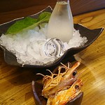 島津寿し - ◆追加単品　（鮑あわび造り、オコゼ造り、車エビ造り、鮑サザエ煮、焼きナス） 2019年06月