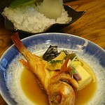 島津寿し - ●●予算相談おまかせ10,800円　①付出②造り③鍋風④小鉢⑤煮物⑥焼物⑦酢物⑧天ぷら⑨にぎり⑩椀物⑪デザート） 2019年06月