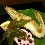 島津寿し - ●●予算相談おまかせ10,800円　①付出②造り③鍋風④小鉢⑤煮物⑥焼物⑦酢物⑧天ぷら⑨にぎり⑩椀物⑪デザート） 2019年06月