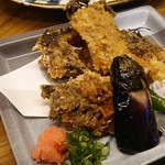 島津寿し - ◆追加単品　（鮑あわび造り、オコゼ造り、車エビ造り、鮑サザエ煮、焼きナス） 2019年06月