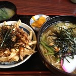 Soba Dokoro Sekison - かき揚げ丼と山菜そば
