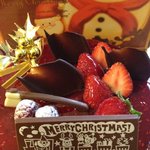 お菓子工房　テテ - クリスマスケーキを購入しました☆ フランボワーズです‼ チョコムースがしっとりしていて、こどもたちも大人も大満足でした♪ 