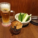 山内農場 - ビールとキュウリ