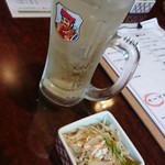 和食と個室居酒屋 えんや - ハイボール  お通し