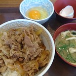 すき家 - 牛丼並汁卵セット