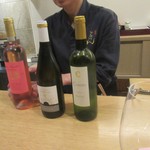 祇園ごずこん - 白ワイン（左のロゼを選択）