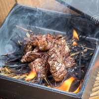 牧草牛ハラミの藁焼き