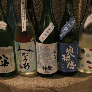 厨师长对日本酒的味道进行研究后精选出来的日本酒