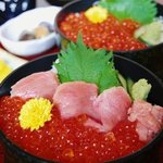 Sakanatei Okazaki - 大トロいくら丼、自家製塩漬いくら丼