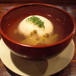 和や　てらさわ - 鮑真丈の椀。