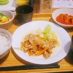 タニタ食堂 - 黒豚の黒こしょう炒め定食
