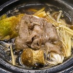 延対寺荘 - 牛すき焼風鍋