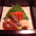 和や　てらさわ - 鮪、帆立、鰹の造り。
