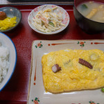 みどり食堂 - 明石タコ入り だし巻き玉子定食（860円税込）