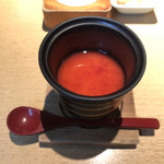 鮨し人 - 梅ソースが乗った茶碗蒸し