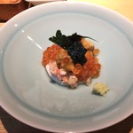 鮨し人 - 白子とうにといくらのミニ丼
