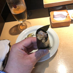 鮨し人 - カワハギの手巻き寿司