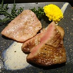 和牛 まつした - ■■黒毛和牛厳選 極きわみｺｰ11,000+ｺｰｽﾎﾙﾓﾝ500＋ﾋﾞｰﾙ生780・小瓶680＋ｽﾊﾟｰｸﾘﾝｸﾞﾜｲﾝ5,000=18,060円 2019年06月