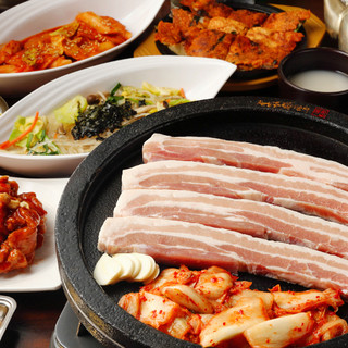 Most popular! Samgyeopsal course with all-you-can-drink 9 dishes 3,980 yen