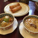 中国料理 唐紅花 - 春巻　五目焼そば　担々麺