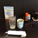 かっぽう 驫 - お冷や玄米茶タオルおしぼり