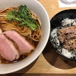 麺屋一燈 - 鴨そば＋鴨そぼろご飯