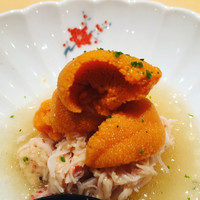 鮨 さかい - バフンウニ（北海道余市）、毛ガニ