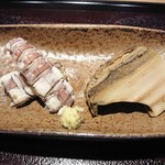 東麻布 天本 - シャコと蒸し鮑
