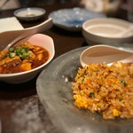 中華 金鼎 - Aセットの「ミニ炒飯」と「ミニ麻婆豆腐」
