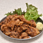 Delicious and spicy pork platter