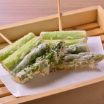 天ぷら串ともつ鍋 奥志摩 - アスパラ串