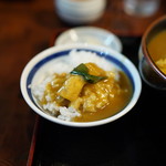 日の出うどん - ご飯をもらって・・・旨すぎます